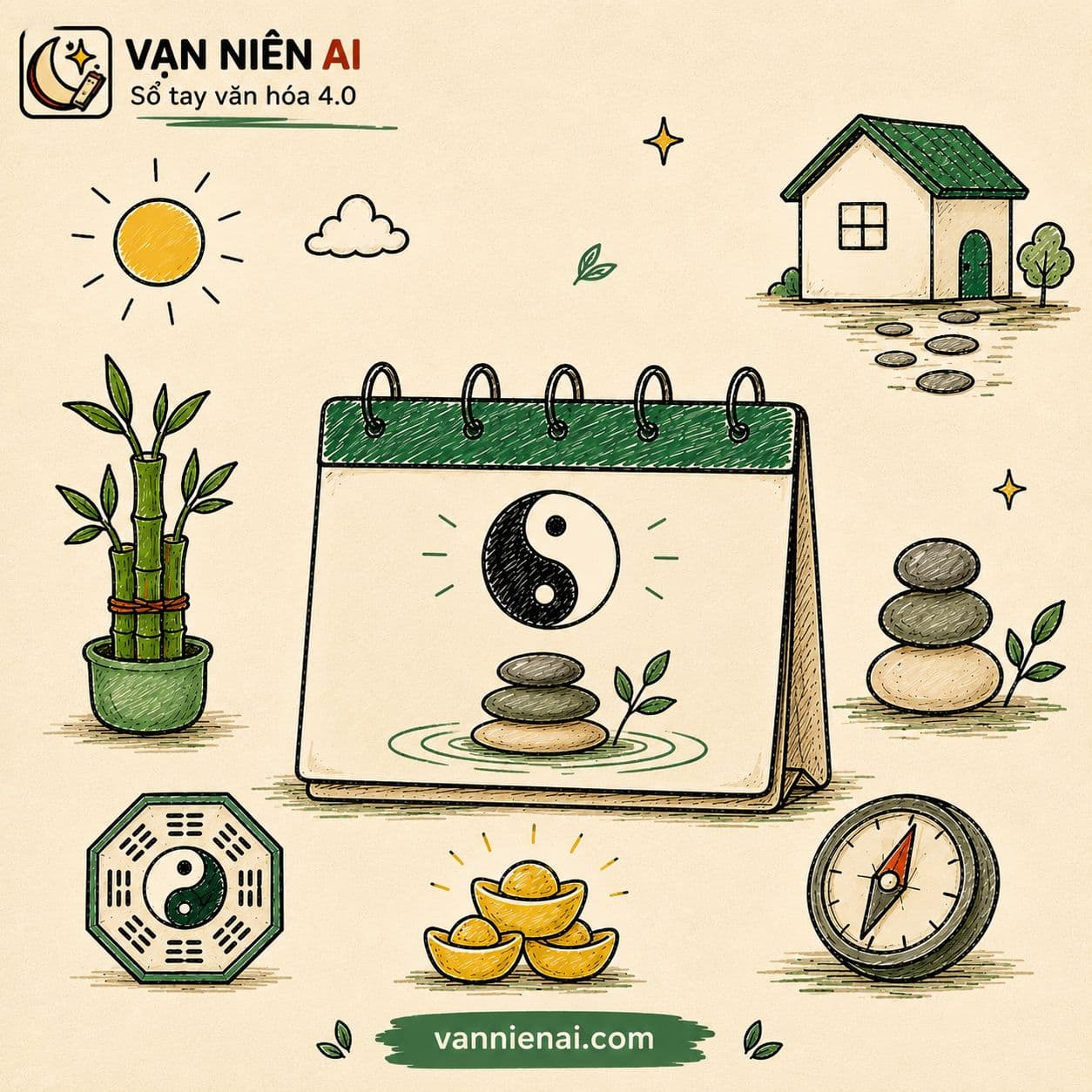 Phong thủy hàng ngày 30/07/2026: Cân bằng năng lượng ngày Ất Tỵ trong tiết Đại Thử
